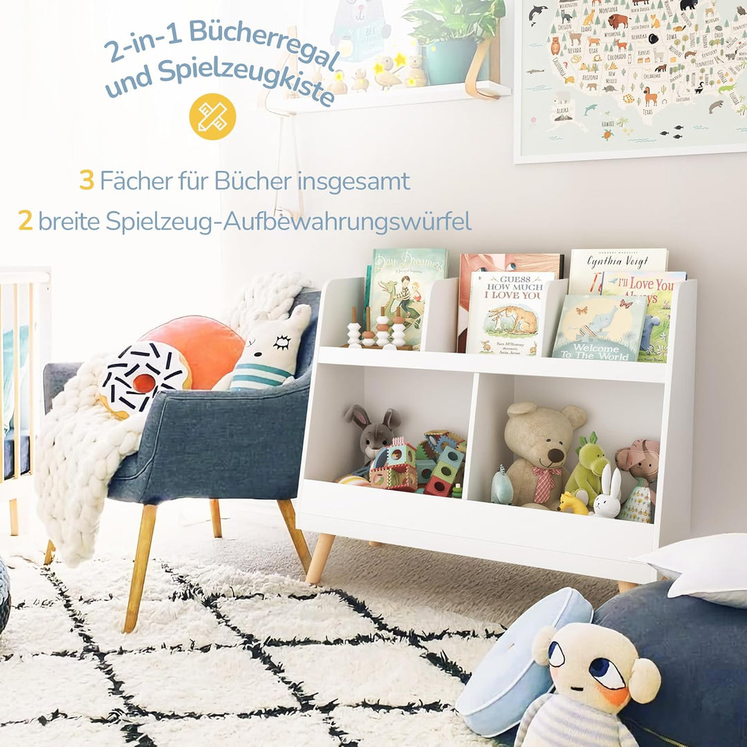 LUE BONA Kinderregal,Bücherregal Regal Aufbewahrungsregal für Kinder,Standregal 2 Stockwerk der Offe