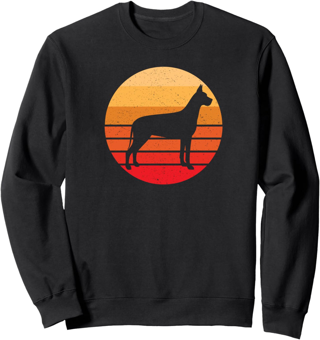 Deutsche Dogge Vintage Retro Sonnenuntergang Sweatshirt