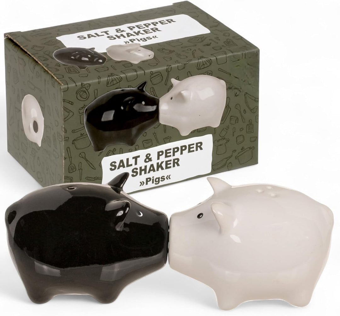 MIJOMA Salz- & Pfefferstreuer Set - Stilvolles Porzellandesign, Lebensmittelecht, Einfach zu Befülle