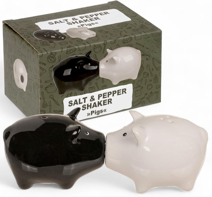 MIJOMA Salz- & Pfefferstreuer Set - Stilvolles Porzellandesign, Lebensmittelecht, Einfach zu Befülle