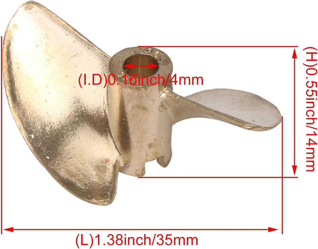 435/2 RC Boat Copper Propeller Two Leaves Hole 4MM Diameter 35MM Pitch1.4MM