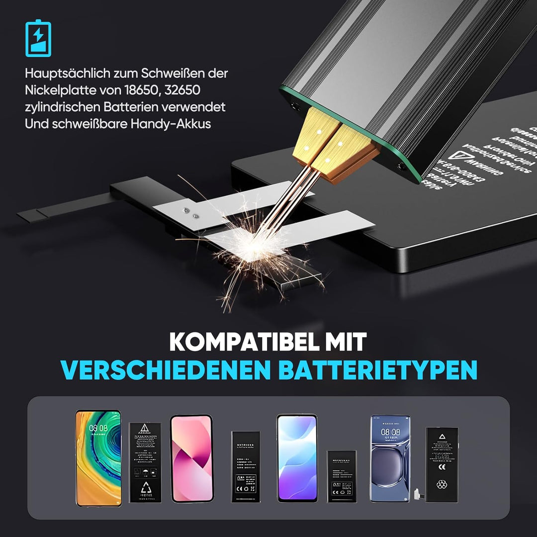 SEESII Punktschweissgerät für Akkus: Kabelloses Handwerkzeug, Klarer Bildschirm, Metallgehäuse, Trag