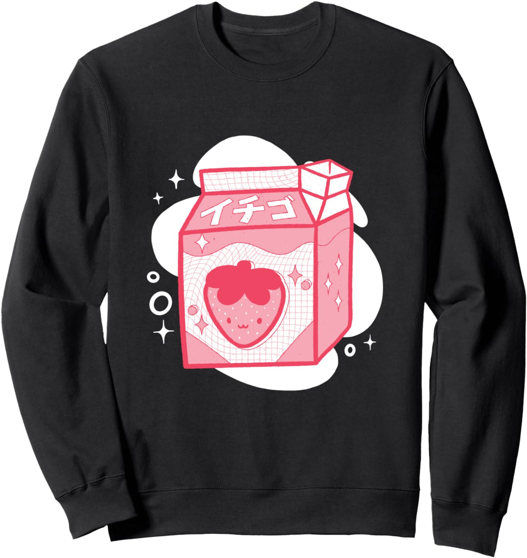 90s Japanese Aesthetic Strawberry Milk Sweatshirt