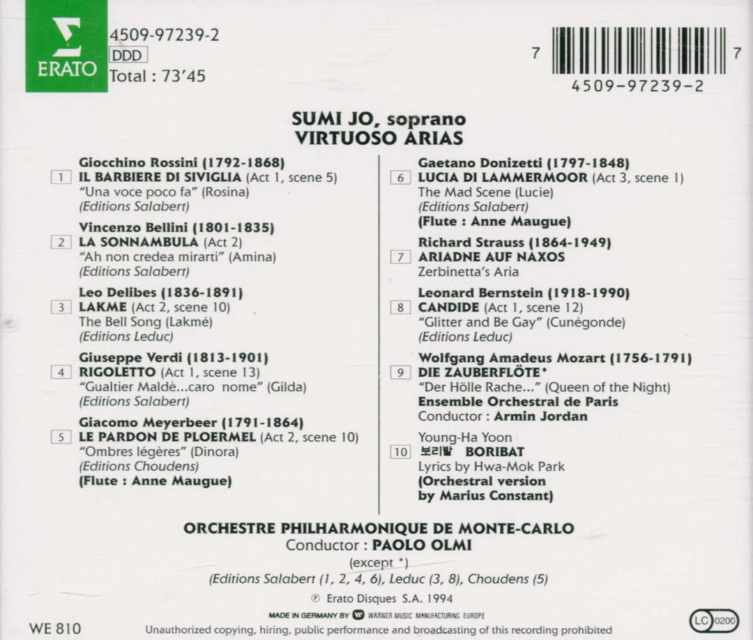 From Seoul With Love (Virtuose Arien), Audio-CD