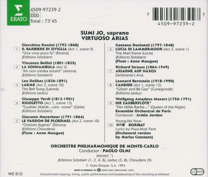 From Seoul With Love (Virtuose Arien), Audio-CD