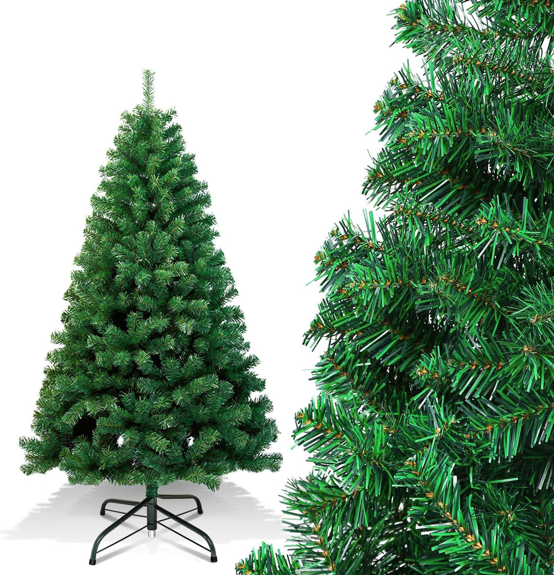 Gimisgu künstliche Weihnachtsbaum, 150cm PVC Künstlicher Christbaum mit 350 Spitzen, Einfacher Aufba