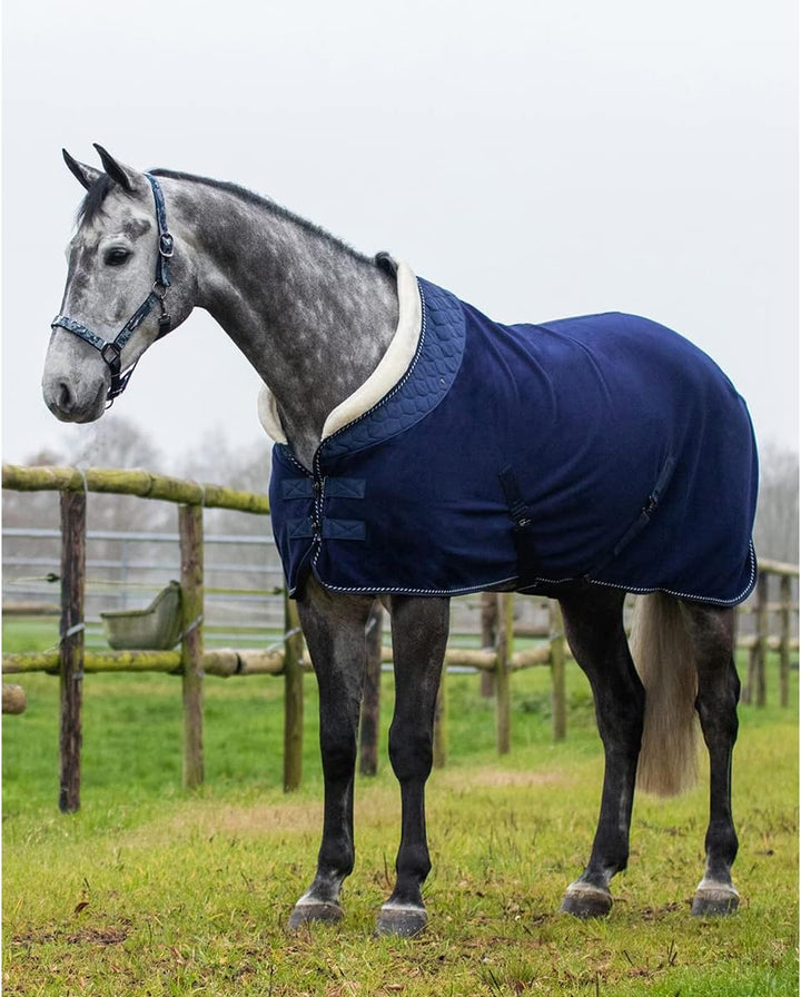 QHP Fleecedecke Brilliance blau 205, blau 205