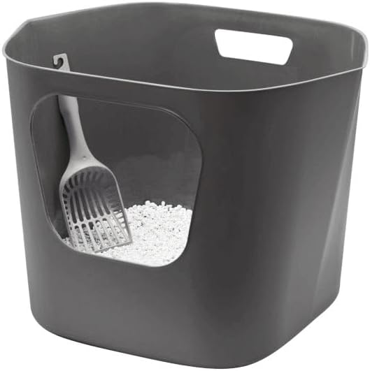 Katzentoilette Katzenklo gross hoher Rand helllila und Schaufel, helllila
