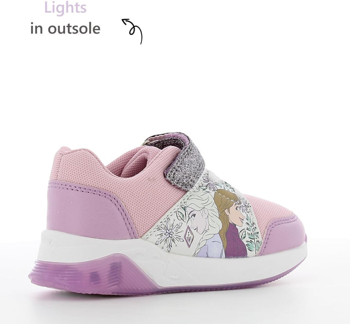Disney Frozen Schuhe Mädchen 2 bis 8 Jahre, Kinderschuhe mit Anna und ELSA Motiv, Leuchtschuhe Kinde