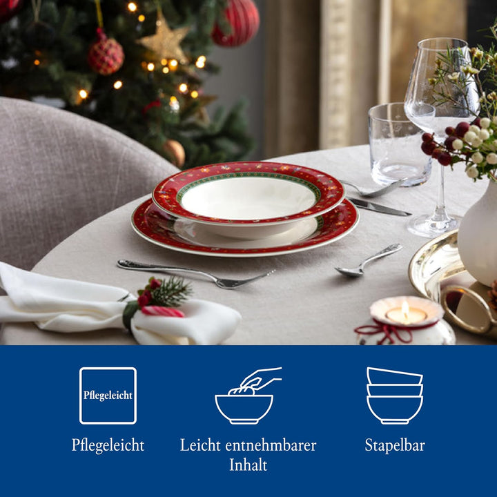 Villeroy & Boch – Toy's Delight Specials Suppenteller Rot, Spülmaschinenfest, Mikrowellensicher, Tie