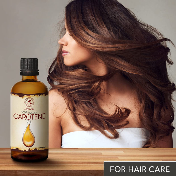Carotin Öl 100 ml - Natürliches Karottenöl - Pflegeöl für Gesicht, Körper &amp; Haare, Hautpflege &amp; Körp