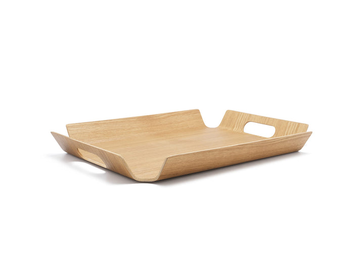Bredemeijer braunes gebogenes rechteckiges Holz Tablett 44.5 cm, L