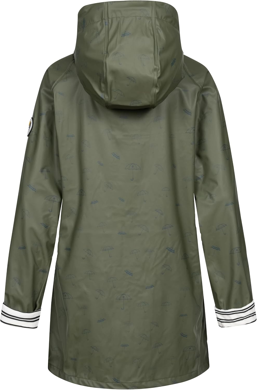 Ankerglut Damen Damen Friesennerz Regenmantel Regenjacke mit Kapuze Gefüttert Wasserdicht Wetterfest