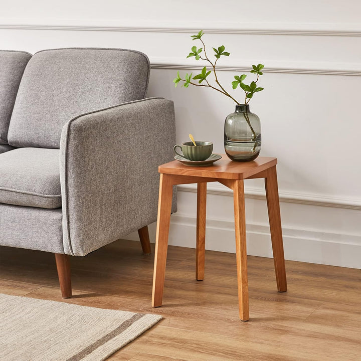 IBUYKE Stapelhocker-Massivholz Hocker Hausbank Holzhocker Mode Kreative Hocker Moderne Esstisch Erwa