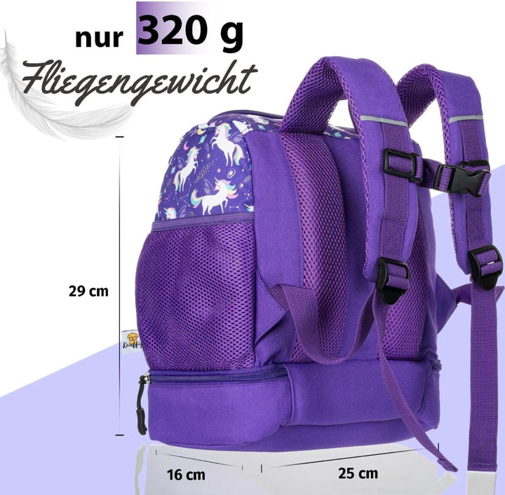 Kindergartenrucksack ab 2 Jahre – Für Mädchen & Jungen – Mit isoliertem Fach für Brotdose – Tonie Ta