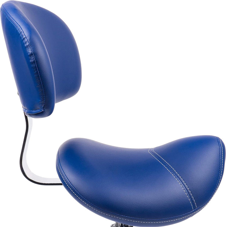 1stuff® Sattelhocker MULY BIGBACK Sattelstuhl mit Lehne - Sitzhöhe bis ca. 74cm - ergonomischer Roll