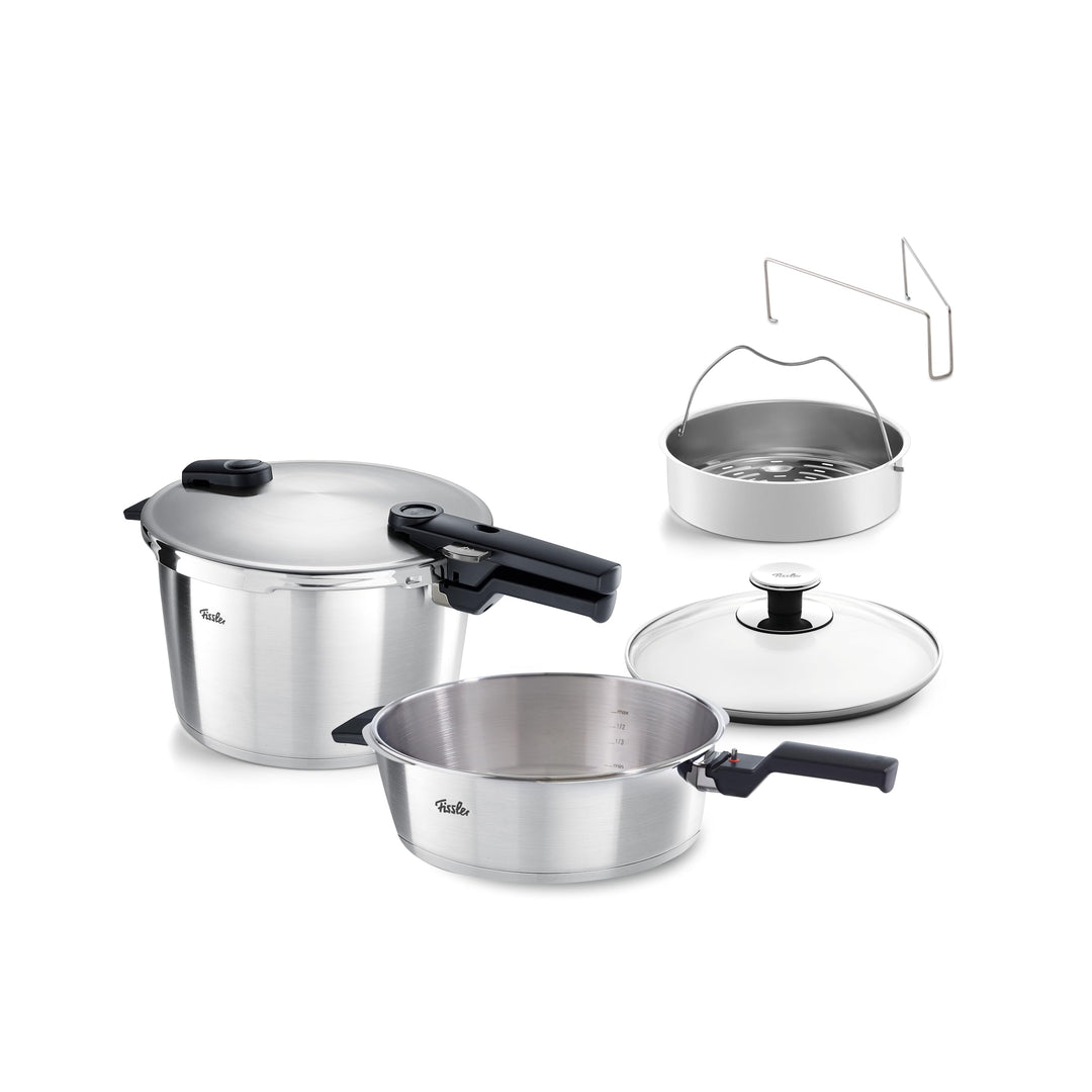 Fissler Vitaquick Premium/Schnellkochtopf-Set 2-teilig, Ø 26 cm (Schnellkochtopf 8 L + Schnellbratpf