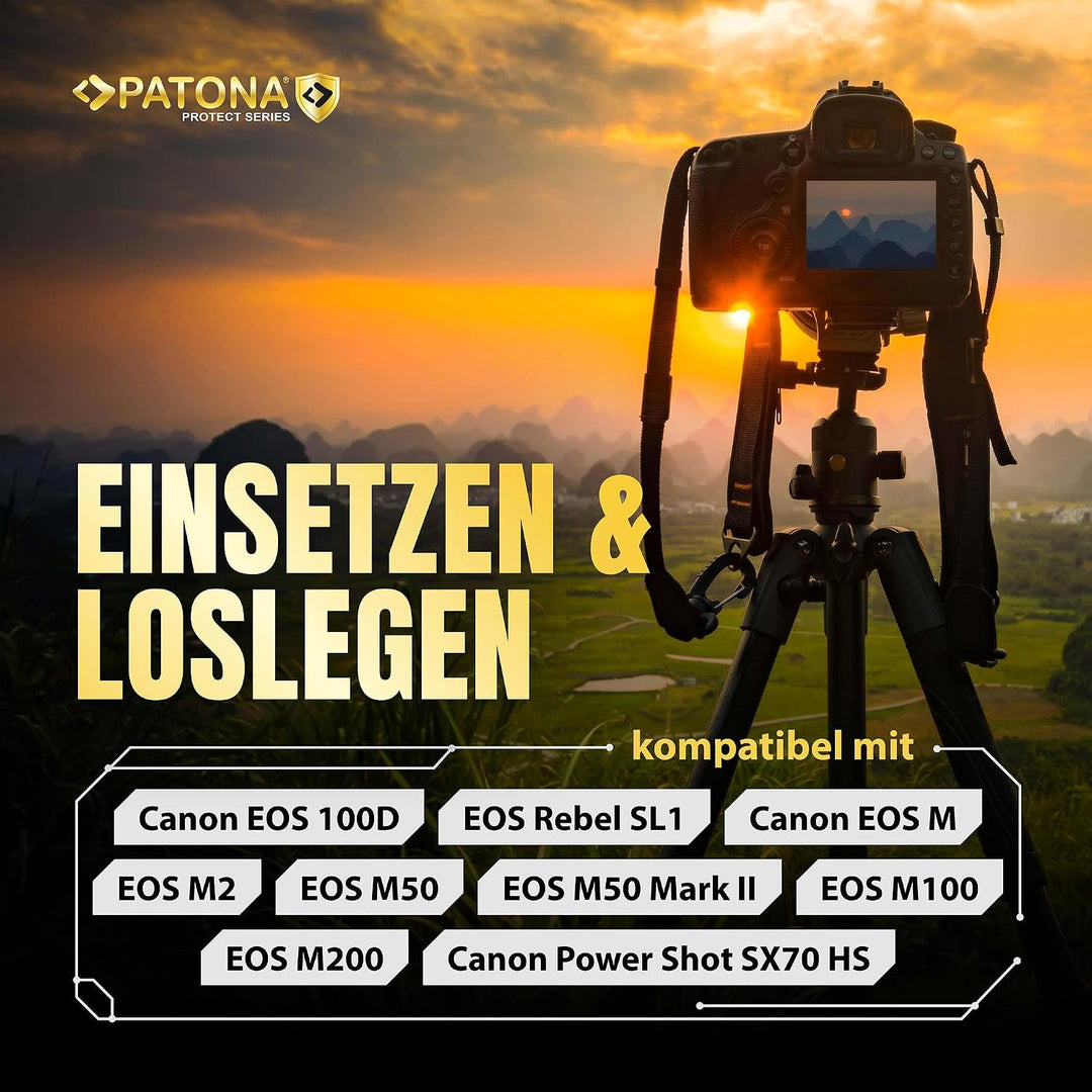 PATONA 2X Protect Akku Ersatz für Canon LP-E12 LPE12 Battery Pack 850mAh | Ersatzakku mit NTC-Sensor