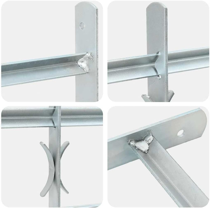 vidaXL Fenstergitter 500-650 mm Ausziehbar Sicherheitsgitter Einbruchschutz