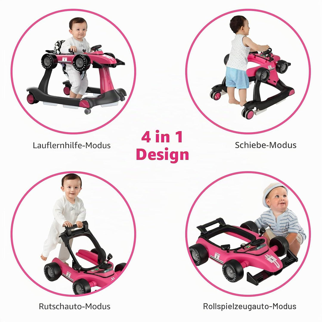 LIFEZEAL Lauflernhilfe für Babys, mitwachsend, 4-in-1, Sitz verstellbar in 3 Höhen, Lauflernhilfe, f