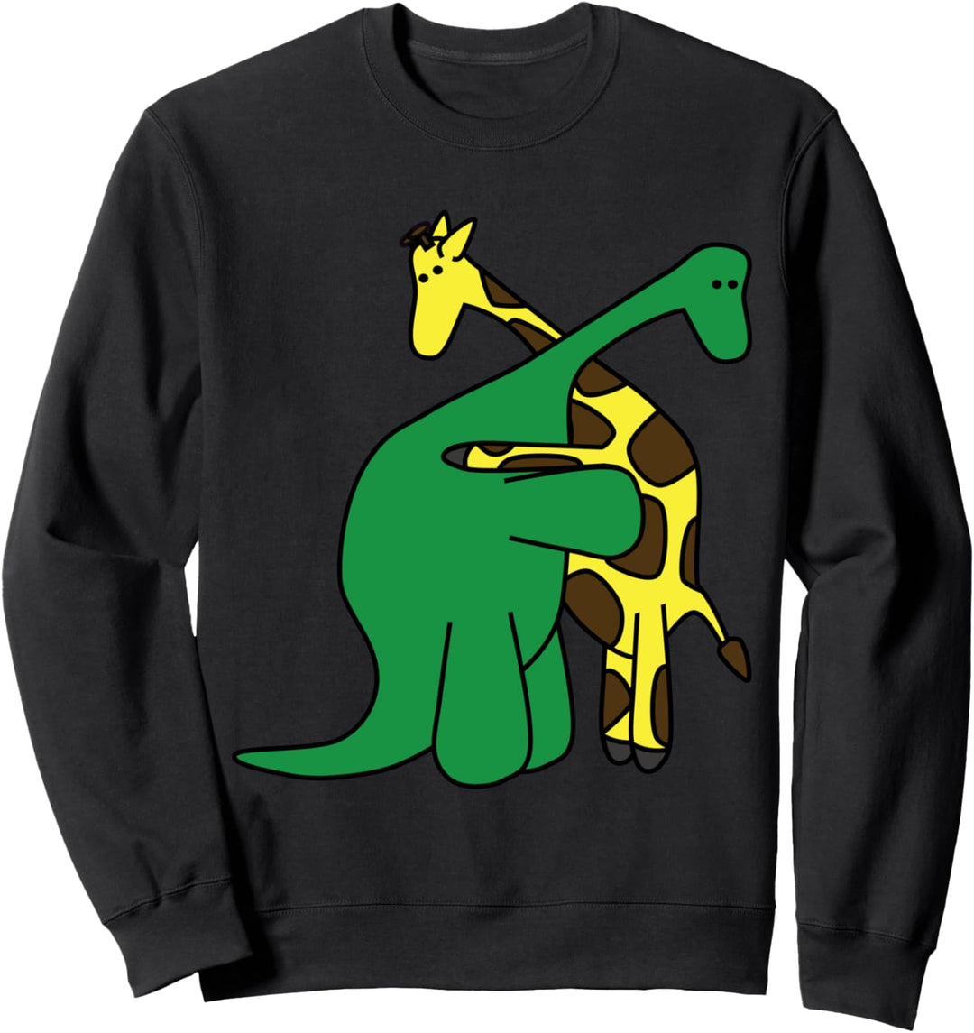 Gute Jungs Dinosaurier, der eine Giraffe umarmt Film Sweatshirt
