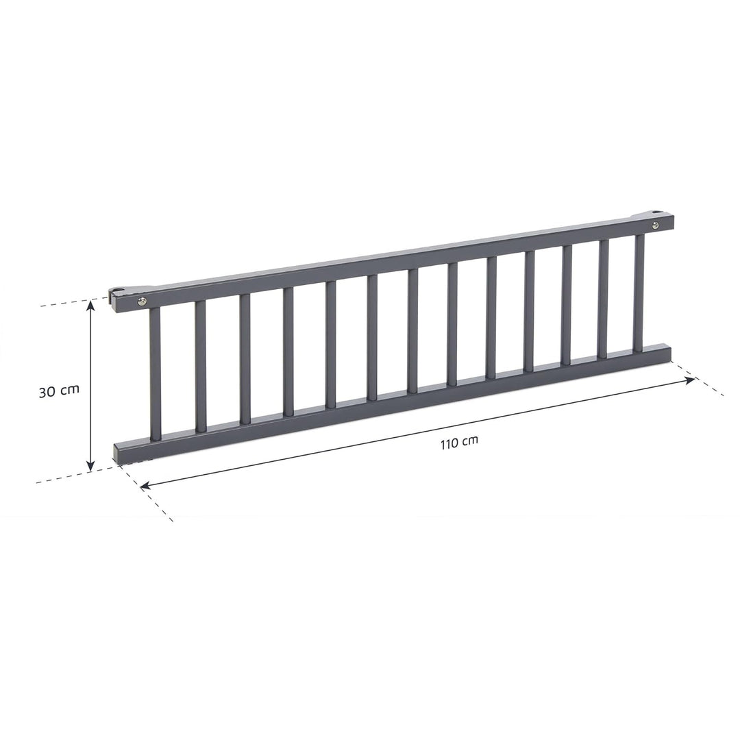 babybay Verschlussgitter für Stubenwagennutzung passend für Modell Boxspring XXL, schiefergrau lacki