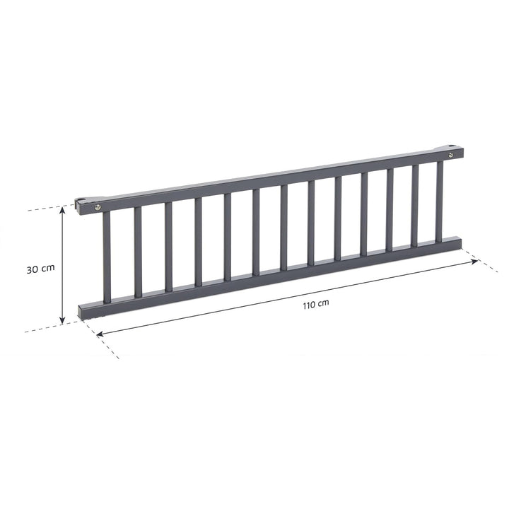 babybay Verschlussgitter für Stubenwagennutzung passend für Modell Boxspring XXL, schiefergrau lacki