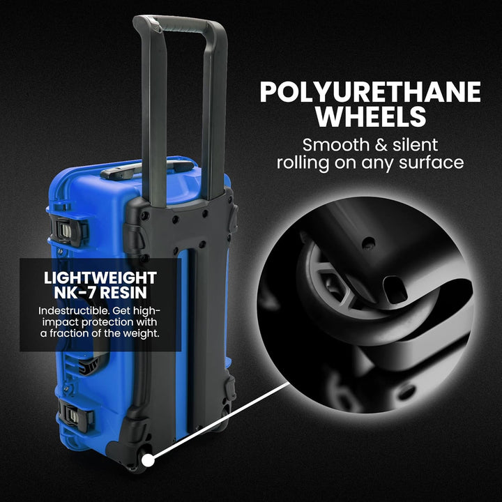 Nanuk 935 Wasserdichter Hartschalenkoffer leer - Mit Rädern - Blau Blau Leer, Blau Leer