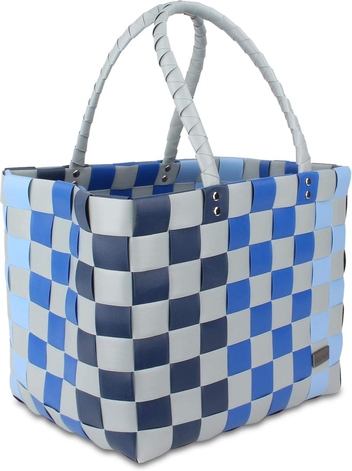 normani Einkaufstasche geflochten mit Henkeln - Tragetasche extra robust Farbe Classic/Lona Classic