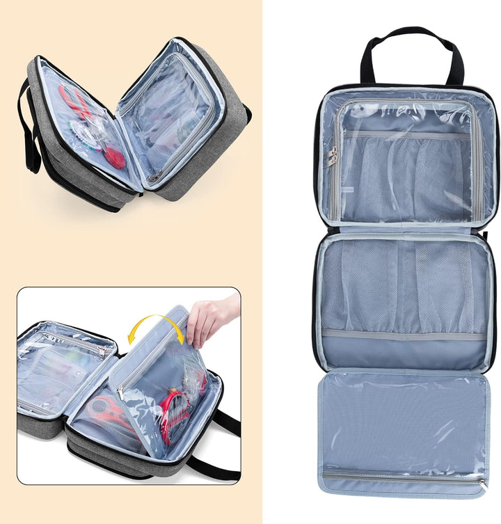 Luxja Nähen Organizer Tasche, Nähset Aufbewahrung, Nähmaschine Zubehör Tasche für Nähgarn, Nähnadeln