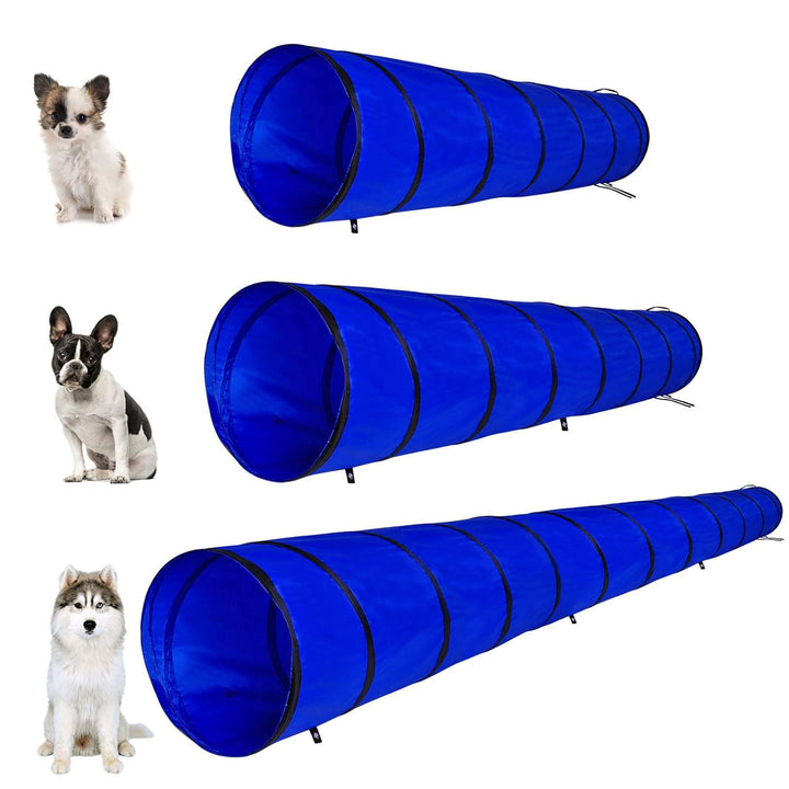lionto Outdoor Tunnel robust für grosse &amp; kleine Hunde, 200x40 cm, Faltbarer Spieltunnel für Kinder