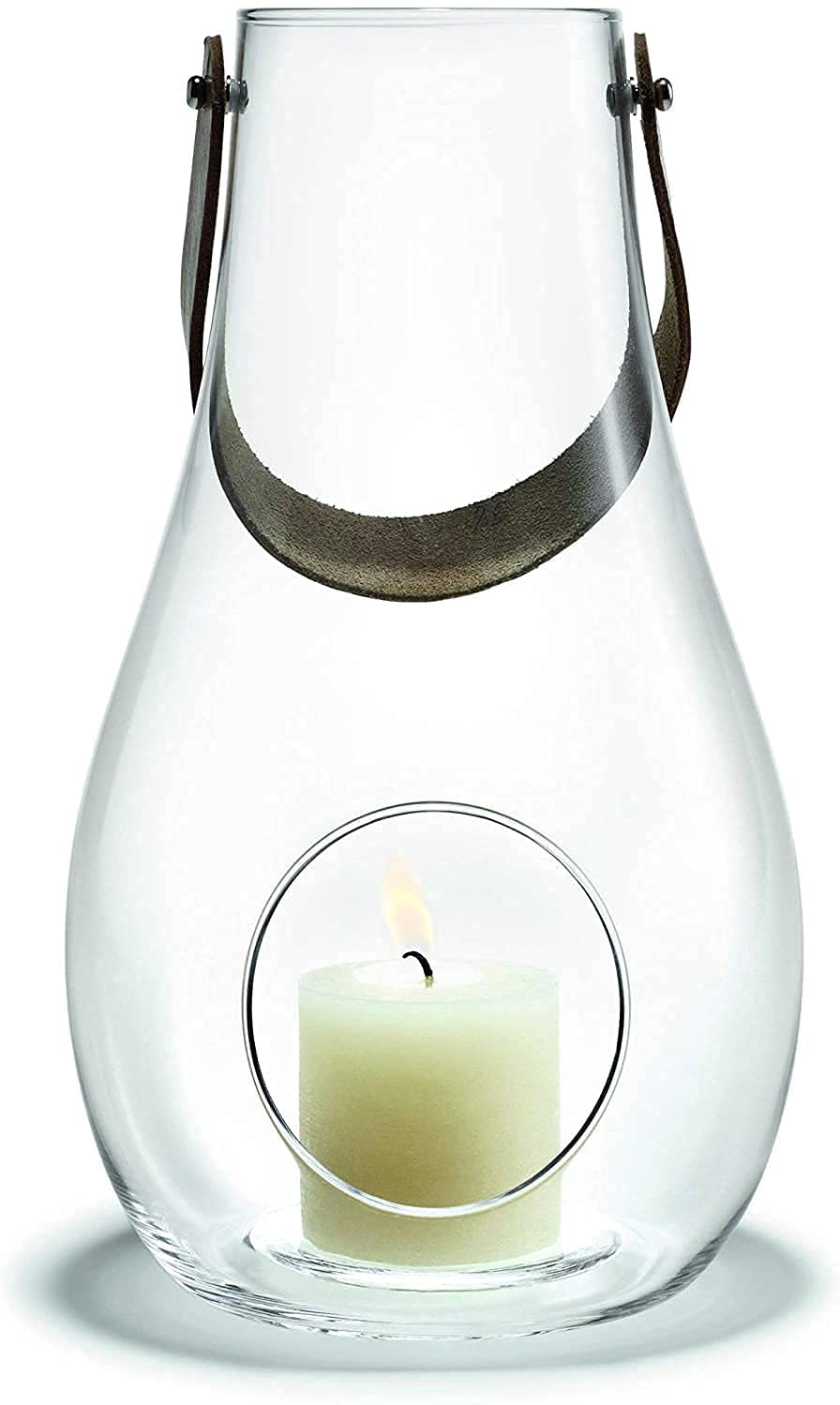Holmegaard Laterne H25 cm Design with Light aus mundgeblasenem Glas, klar Klar H25 cm, Klar H25 cm