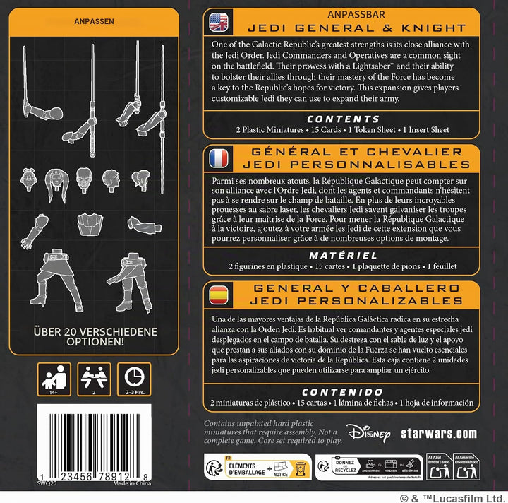 Asmodee, Star Wars: Legion – Customizable Jedi General &amp; Knight, Erweiterung, Atomic Mass Games, Tab
