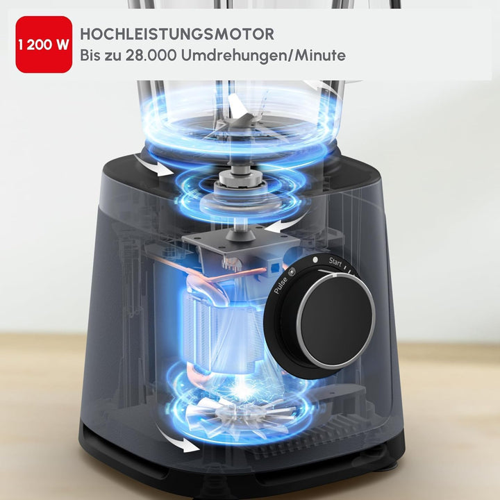 Tefal PerfectMix Essential Hochgeschwindigkeits-Standmixer, stufenlos einstellbare Geschwindigkeit,