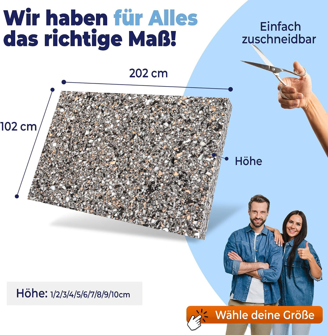 Saarschaum Verbundschaum Platten RG 100 • 202x102x4cm • Premium Verbundschaumstoff Schaumstoffplatte