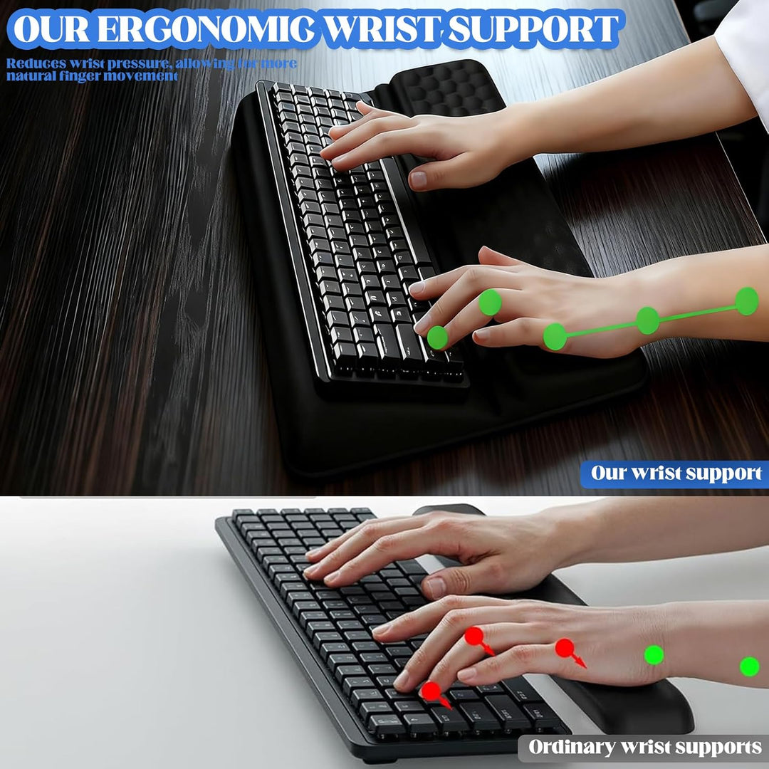 Keyboard Wrist Rest – Weiche Handballenauflage aus Memory-Schaum, rutschfeste grosse Tastaturauflage