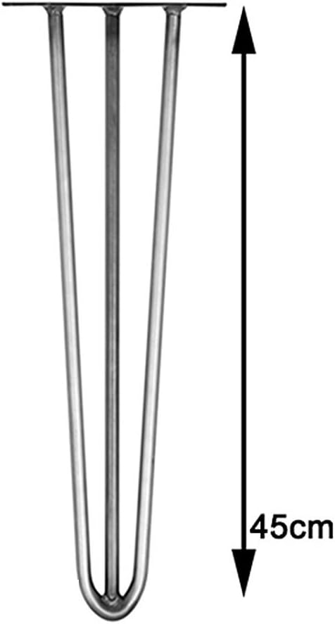 Melko 4 Stück Hairpin Legs Haarnadel Tischbeine aus 12 mm Stahl Tischfuss inkl. Bodenschoner, Höhe 4