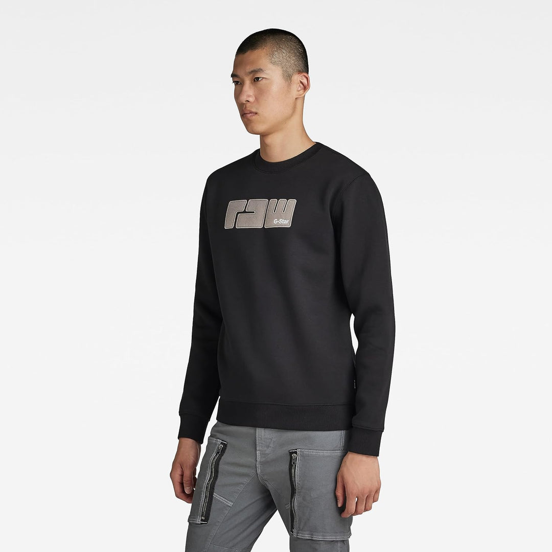 G-STAR Herren Raw. Felt R Sw Sweats, Schwarz (Dk Black D23480-d425-6484)