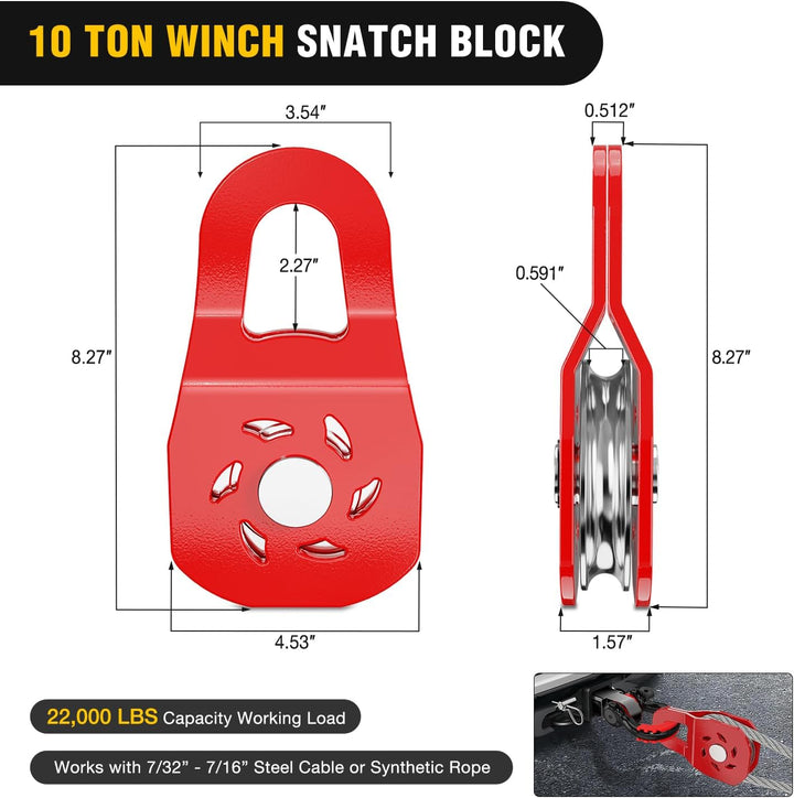 Nilight Offroad Recovery Kit, 7,6 cm x 2,4 m, Abschleppgurt mit Seilwinde und 2 Stück 1,9 cm Anti-Di