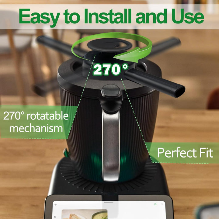 Dampfumleiter für Thermomix TM7 – Dampfumlenk Aufsatz mit Überlaufschutz, Vorwerk Thermomix TM7 Zube