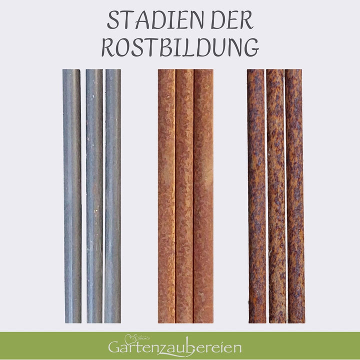 Staudenhalter - Rankhilfe rund 40cm massiv in Volleisen 8mm für Hortensien - Rosen, Gartendeko Pflan