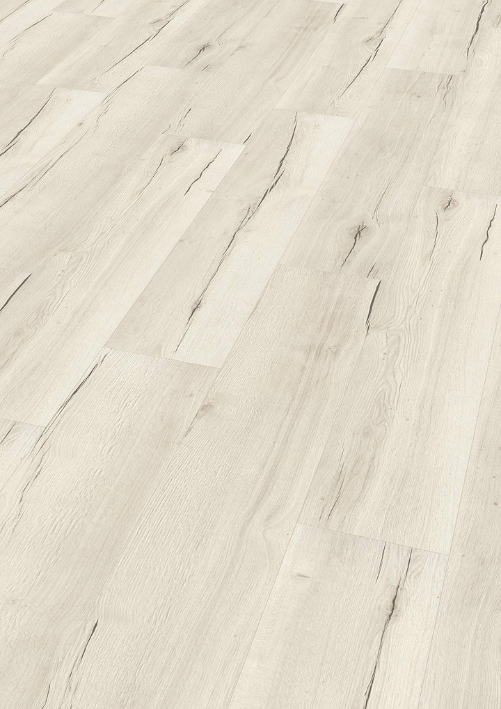 EGGER Creston Eiche Weiss Home Laminatboden EHL105 (8mm, 2,542m²) | authentische Holzoptik | | Einfa