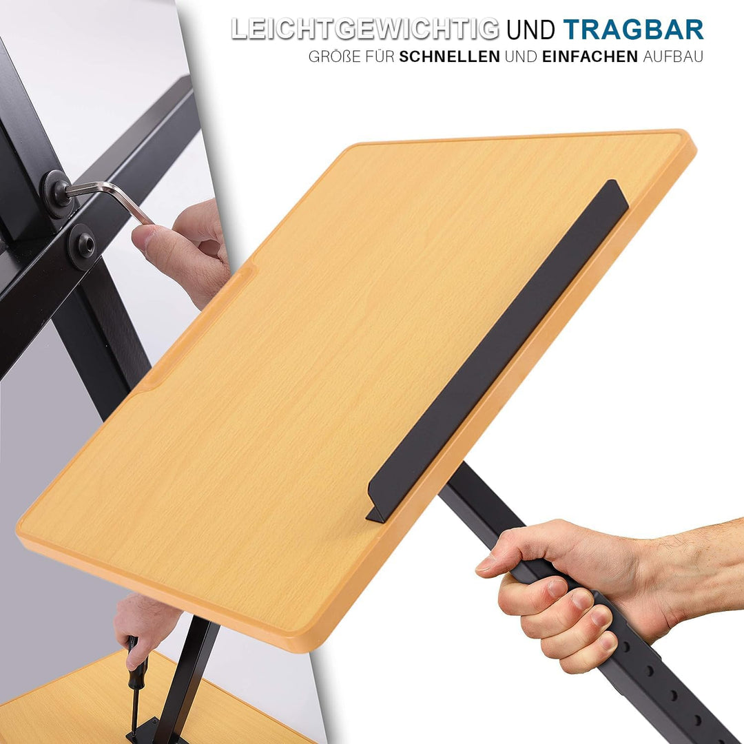 Pyle Stehpult Höhenverstellbar – Mobiler Laptopständer & Stehtisch für Büro, Bühne oder Präsentation