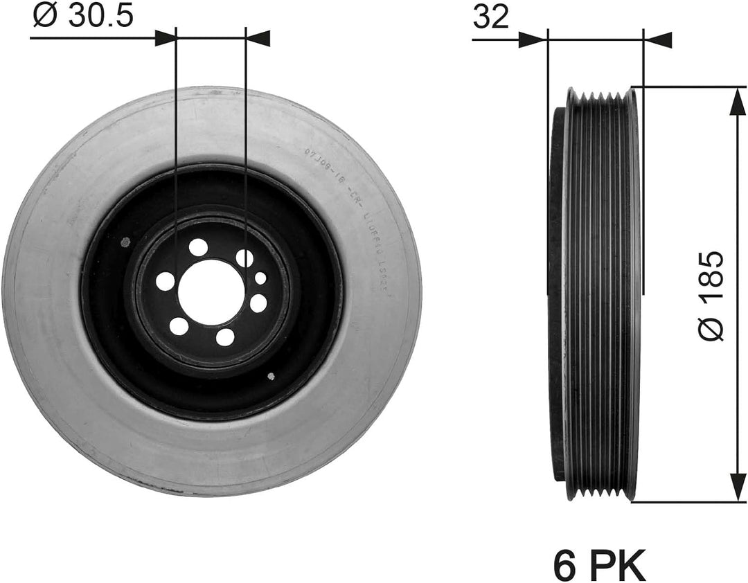 GATES Torsionsschwingungsdämpfer TVD1042