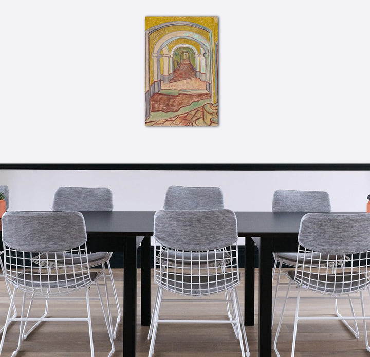 Printed Paintings Leinwand (60x80cm): Vincent Van Gogh - Korridor im Asyl 60x80 cm, 60x80 cm