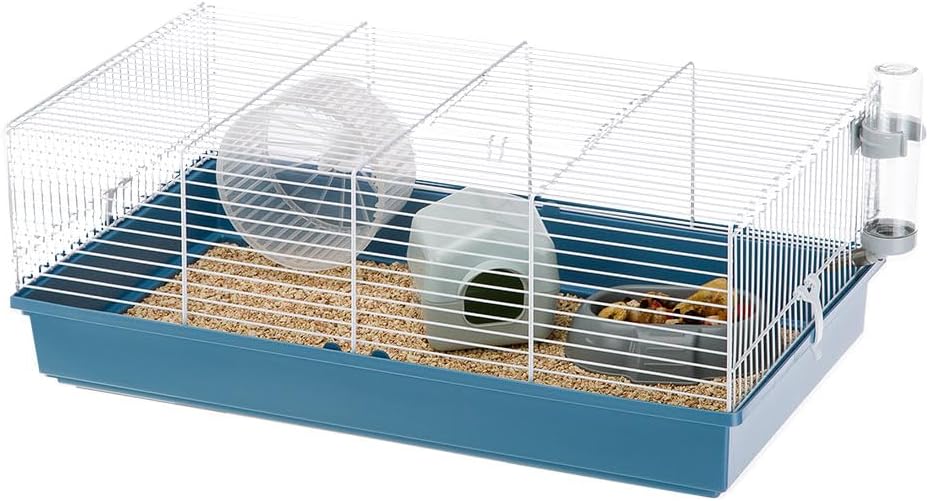 Ferplast Hamsterkäfig, Nagerkäfig CRICETI 11, Kleintierkäfig, Hamsterzubehör inklusive, 58 x 31 x h