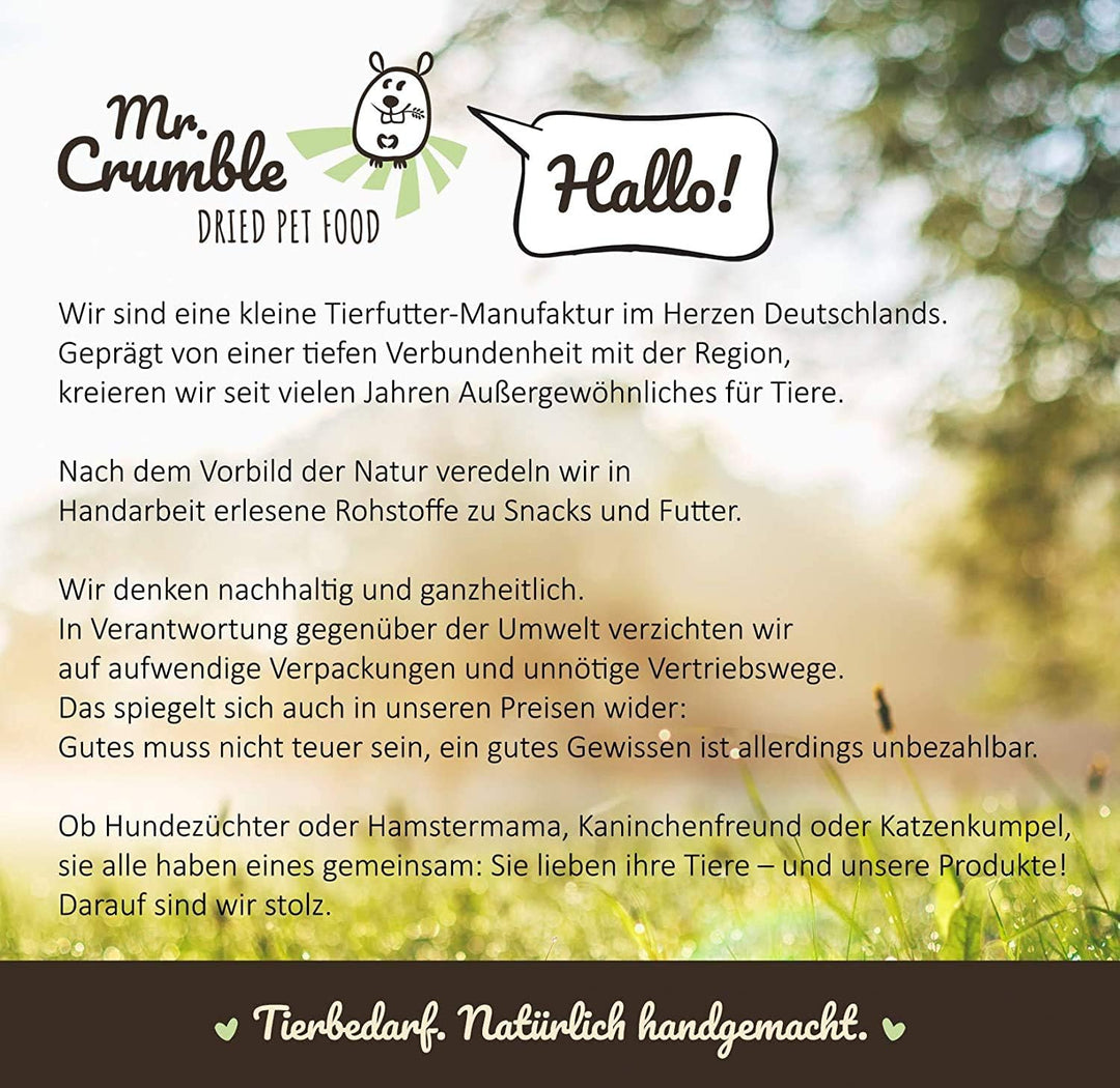 Mr. Crumble Dried Pet Food Knabberbällchen aus Timothy-Heu getreidefrei 6er-Set, Strukturfutter Leck
