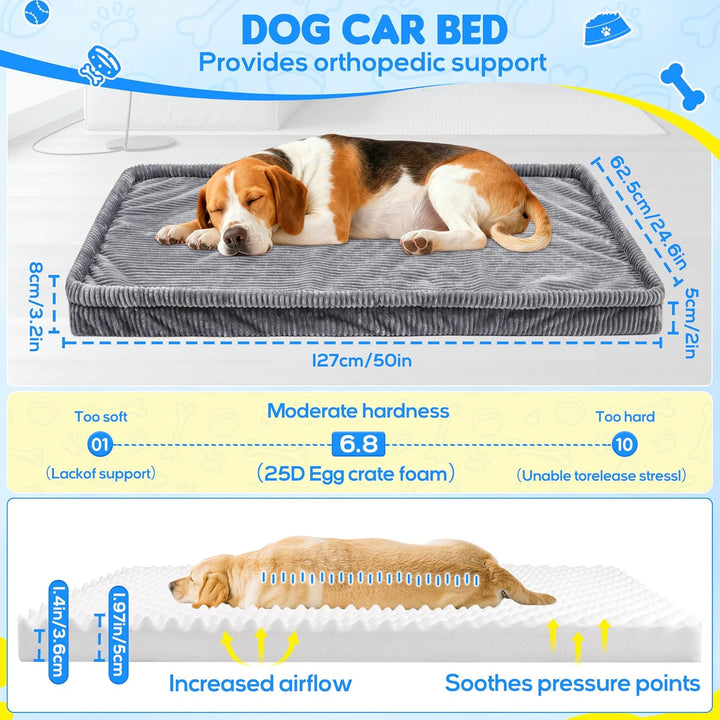 Loiion Hundebett Grosse Hunde Auto, rutschfeste Hundematte Auto, Weicher Rücksitz Autodecke Hund Rüc