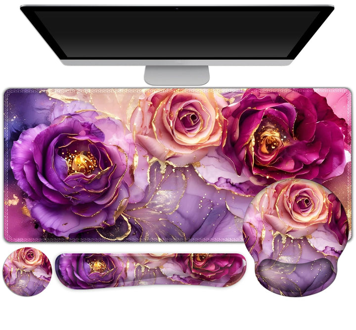Gaming-Mauspad, grosse Schreibtischunterlage, niedlicher Schreibtischunterlage, 4-in-1-Mauspad, XXL-