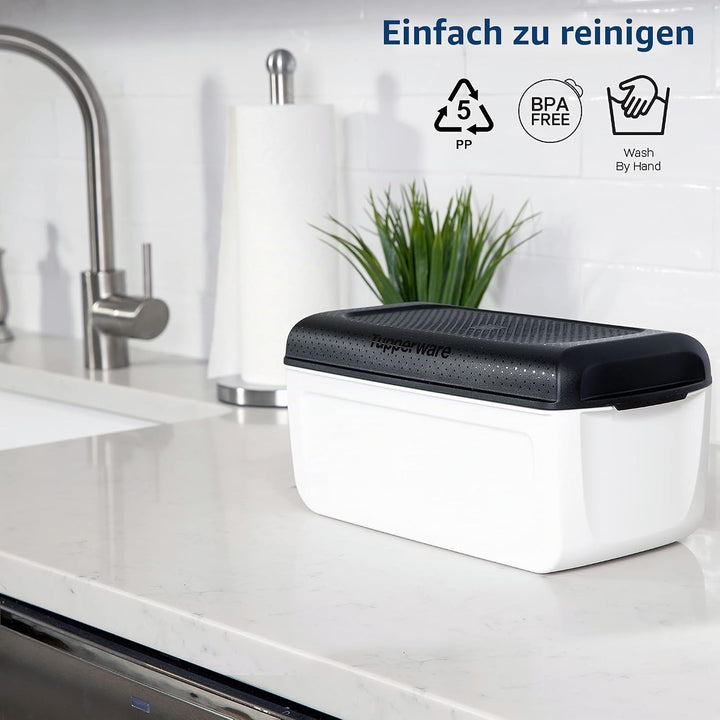 Tupperware Brotbehälter und Brotkasten für Brot, Gebäck, Bagels und mehr, CondensControl - Feuchtigk